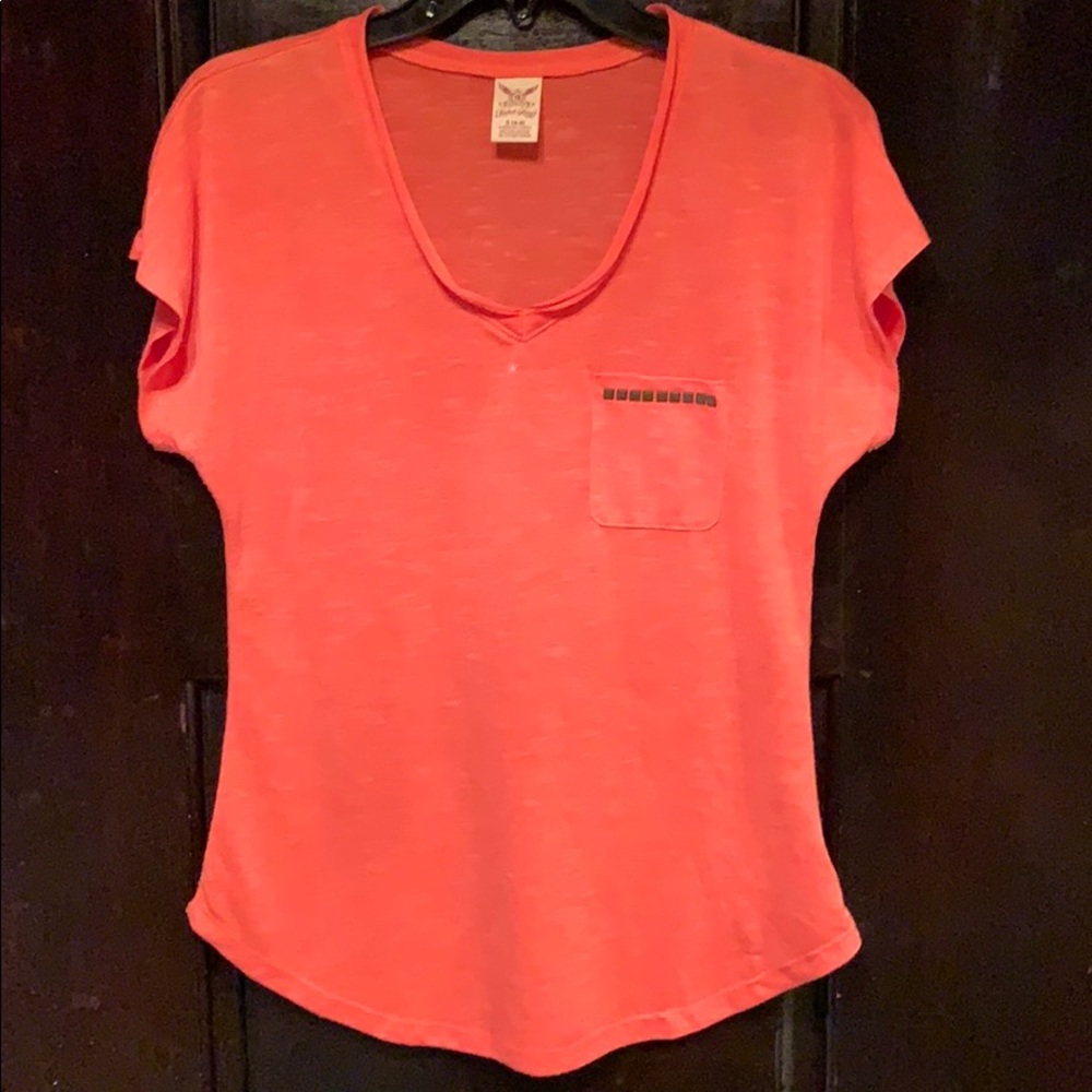 Faded Glory Orange Top Size S ( 4-6 )